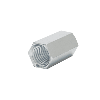 Cople hexagonal roscado cuerda maquina galvanizado de  12.7 mm (1/2").