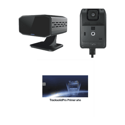 KIT Dashcam con sistema de control ADAS (asistencia de manejo) y Camara DMS con IA (JC170) / Multiples alarmas /Comunicación dos vías / ideal para flotas vehiculares / Facil instalacio / Incluye primer año TrackSolidPro