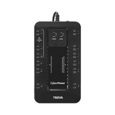 UPS de 750 VA/450 W, Topología Standby con Modo Ahorrador ECO, Entrada 120 Vca NEMA 5-15P, Con 12 Tomas NEMA 5-15R