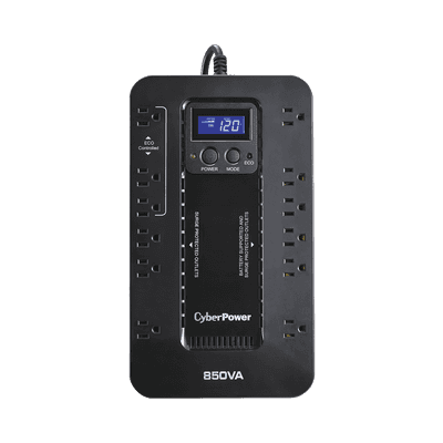 UPS de 850 VA/510 W, Topología Standby con Modo Ahorrador ECO, Entrada 120 Vca NEMA 5-15P, Con 12 Tomas NEMA 5-15R