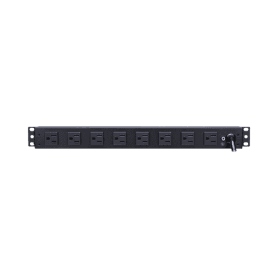 PDU Básico Para Distribución de Energía, Con 8 Tomas NEMA 5-15R Traseras, 1UR, 15 Amp, 120 Vca