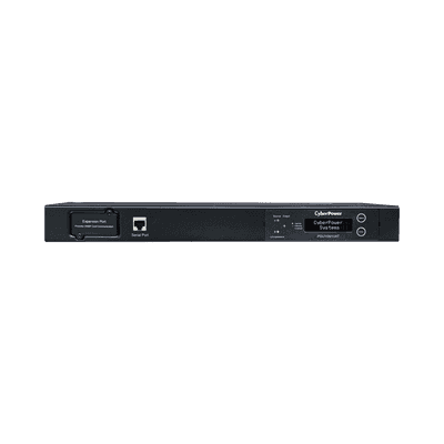 PDU ATS (Fuente Redundante Auto-transferible) Medible, Para Distribución de Energía, 2 Entradas 120 Vca NEMA5-15P, Con 10 Salidas NEMA 5-15R, Horizontal 19in, 1UR
