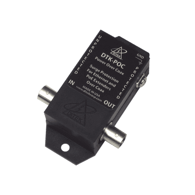 Protector Coaxial PoE / BNC Hembra / 75 Ohms / Ethernet 10/100 / Cámaras IP y Extensores