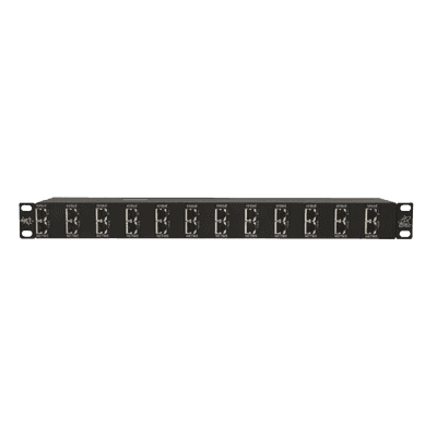 Protector Rack 12 Puertos / RJ45 / 10 GbE / PoE y PoE+ / CAT5e CAT6 CAT6A