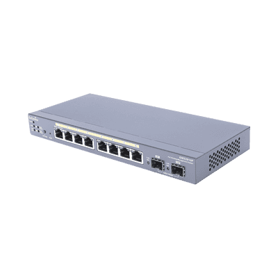 Switch PoE Administrable de 8 puertos Gigabit 802.3 af de 61.6 W y Controlador para 50 Puntos de Acceso Serie Neutron/EnTurbo.