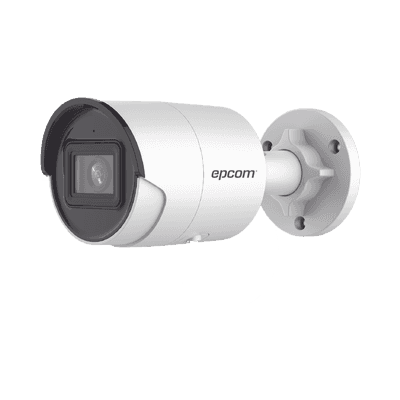 Bala IP 4 Megapixel / Lente 2.8 mm / 40 mts IR EXIR / IP67 / WDR 120 dB / PoE / Micrófono Integrado / ACUSENSE (Filtro de Falsas Alarmas) / Ultra Baja Iluminación