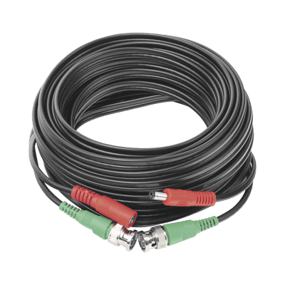Cable Coaxial (BNC RG59) + Alimentación / SIAMES / 10 Metros (32.81 Pies) / Aleación Cobre + Aluminio CCA / Para Cámaras 4K / Uso Interior y Exterior