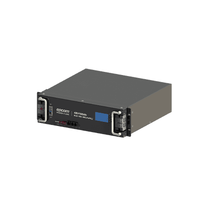 Batería de Litio de 4.8 Kwh, 48 Vcc, 100 Ah, 3U de Montaje en Rack con Pantalla de Monitoreo Local LCD