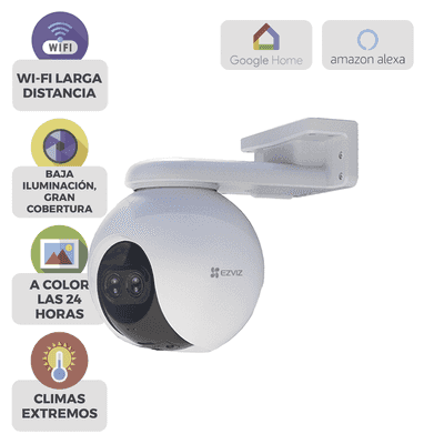 PT IP 2 Megapíxel / Lente Dual (2.8 mm y 12 mm) / Wi-Fi / Detección Humana / Visión Nocturna en Color / Cobertura Visual 360° / Notificación Push  / Ranura para Memoria 512 GB