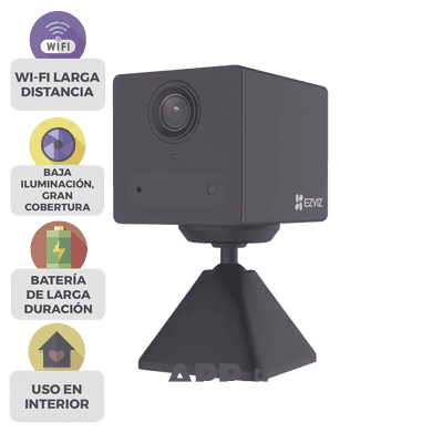 Mini Cámara IP Inalámbrica Con Batería Recargable (Cero Cables) / 2 Megapíxel  / Uso en Interior / Grabación en la Nube / Base Magnética Para Adherirla a Superficies Metálicas