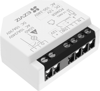 Relé Inteligente Wi-Fi, CS-T35-R100-WD, 16A 250VAC, Wi-Fi 6 y BLE, Control por App EZVIZ, Compatible con Google Assistant, Amazon Alexa y Matter, Protecciones de Temperatura y Sobrecarga