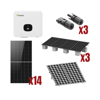 Kit Solar Interconexion  / 8kW  220Vca / Inversor GROWATT / Montaje Incluido