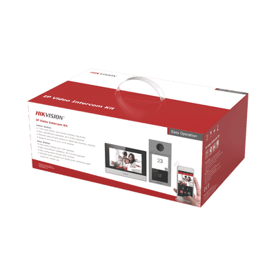 Kit de Videoportero IP WiFi con llamada a App de Smartphone (HikConnect) / Programación por Interfaz Web / Frente de calle IK08 & IP65 / Soporta PoE