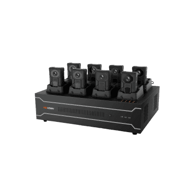 Estación de Acoplamiento para Cámaras Corporales DS-MH4172I / Carga y Recopilación de Datos para 8 Cámaras / 4 HDD de 2 TB a 6 TB / Interfaz USB 3.0 y Ethernet / Compatible con Windows 10