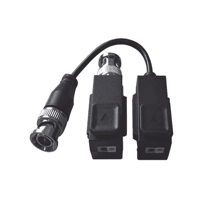 Kit de Transceptor (Balluns) TURBOHD con Boton Push / Hasta 8 MP (4K) / 100% Cobre / Soporta HD-TVI / AHD / CVI / CVBS / Audio por Coaxitron / Datos para Menu de Configurar de Cámaras