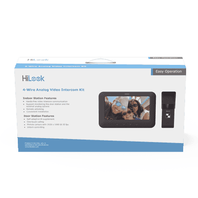 Kit de Videoportero Analógico con Pantalla LCD a Color de 7" / Frente de Calle para Exterior IP65 / Salida de Relevador