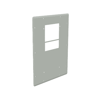 Placa Adaptadora de Aluminio con Corte para Aire Acondicionado T20, Gabinetes ComLine OSP, 838 x 381mm Con Junta de Espuma y Hardware Inoxidable