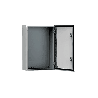 Gabinete de Uso Exterior MAS 500 x 400 x 260 mm NEMA 4/12/13; IP66; IK10 de Acero Dulce 1.5 mm con Platina de Montaje Incluida Color Gris Claro