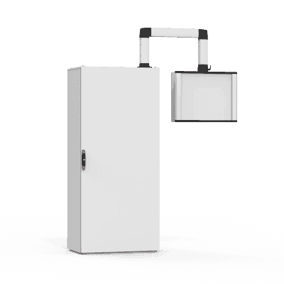 Gabinetes para pantalla HMI Industrial de Acero / 400x600x210 mm (15.7x23.6x8.3 in) / IP55 IK10 / Compatible con Montaje de Brazo Oscilante / Placa Frontal Removible