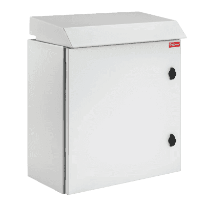 Gabinete Rack 12 UR ProTek Tipo 3R Exterior con Ventiladores y Termostato / 61.2 cm x 60 cm x 61 cm (24.09 in x 23.6 in x 24 in) / Acero Gris RAL 7035 / Protección IP32 IK10