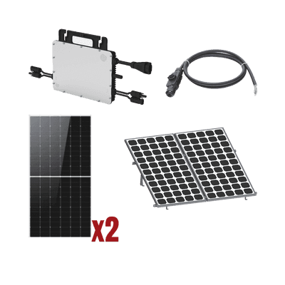 Kit Solar Interconexion  / 1kW  220Vca / Microinversores HOYMILES / Montaje Incluido