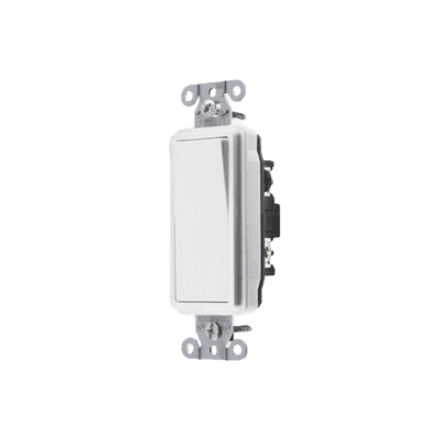 Interruptor Decorador de 15 A 120-277 V CA/ 3 Vías / Cableado Lateral y Posterior / Color Blanco.