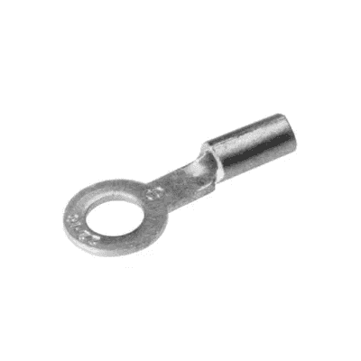 Zapata Terminal de Ojillo  para Tornillo 1/4 in (6 mm) y cable calibre 16-14 AWG.