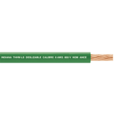 ( Venta x metro ) Cable Eléctrico de Cobre Recubierto THW-LS Calibre 14 AWG 19 Hilos Color Verde
