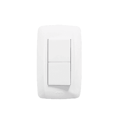 Apagador Dúplex de 10 A/ 127 V CA ~ 60 Hz /  1 1/2 Módulos / Color Blanco.