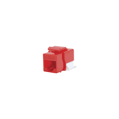 Módulo Jack Cat6 sin Herramienta (toolless)  keystone para faceplate - Color Rojo