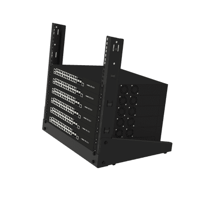 Rack de 19", 9 UR,  Para Uso en Mesa. Ideal para Instalaciones, Temporales / Pruebas / Exhibición
