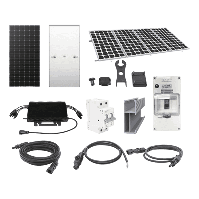 Kit Solar para Interconexión de 2.2KW de Potencia Pico 220Vcc con Microinversor y 4 Módulos de 575 W (Incluye Montaje y Protecciones)