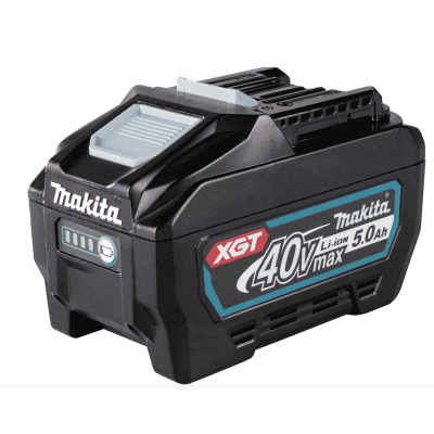 Batería LXT Litio-Ion de 40V 5.0 Ah, con indicador de nivel de carga.