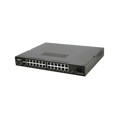 Switch WISP PoE Administrable de 26 puertos (24 PoE Gigabit + 2 SFP) 400W, entrada de 110/220 Vca