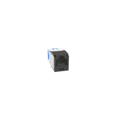 Conector Jack RJ45 Estilo TG, Mini-Com, Categoría 6A, Con Gel Resistente a la Corrosión, de 8 Posiciones y 8 Cables, Color Negro