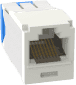 Conector Jack RJ45 Estilo TG, Mini-Com, Categoría 6A, Con Gel Resistente a la Corrosión, de 8 Posiciones y 8 Cables, Color Blanco Mate