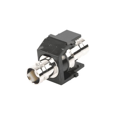 Módulo Acoplador Coaxial Tipo BNC, Keystone, de 50 Ohms, Color Negro