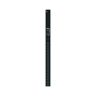 PDU Monitoreable (MI) para Distribución de Energía, Enchufe de Entrada NEMA 5-15P, Con 16 Salidas NEMA 5-20R, de Instalación Vertical, 120 Vca, 15 Amp