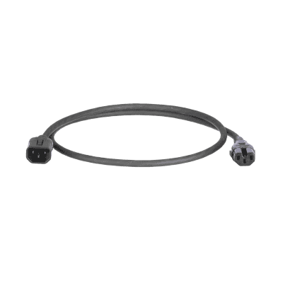 Cable de Alimentación Eléctrica Con Bloqueo Doble de Seguridad, de IEC C14 a IEC C13, 4 ft. de Largo, Color Negro, Paquete de 10 Piezas