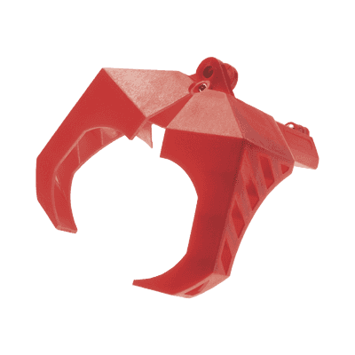 Dispositivo de Bloqueo LOTO para Válvulas de Bola, Para Diámetros de de 1.5 a 2" y Longitud de Mango Hasta 7.5", Color Rojo