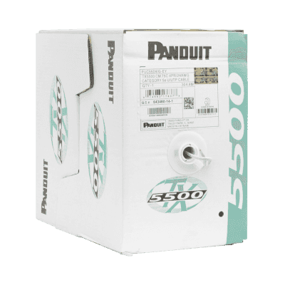 Bobina de Cable UTP 305 m. de Cobre, PanNet, Gris, Categoría 5e (24 AWG), PVC (CM), de 4 pares