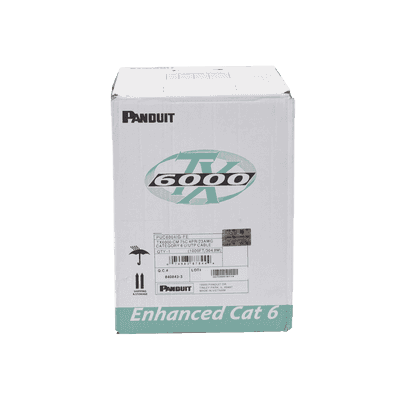 Bobina de Cable UTP 305 Metros (1000 Pies) de Cobre, TX6000™ PanNet, Reelex, Gris Internacional, Categoría 6 Mejorado (23 AWG), PVC (CM), de 4 Pares