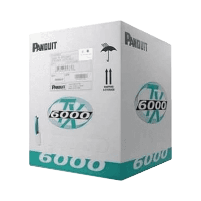 Bobina de Cable UTP 305 Metros (1000 Pies) de Cobre, TX6000™ PanNet, Reelex, Blanco, Categoría 6 Mejorado (23 AWG), PVC (CM), de 4 Pares
