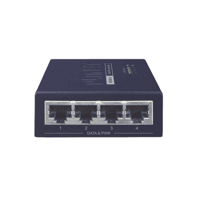 Inyector High PoE, de 4 Puertos Gigabit de Entrada, 4 Puertos PoE 802.3af/at Gigabit de Salida Para Cada Puerto, Hasta 30 W por interfaz