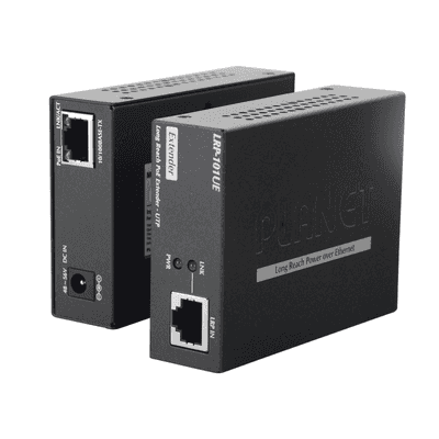 Kit Transmisor y Receptor PoE de Largo Alcance Sobre UTP a 2 Hilos, Hasta 500 m