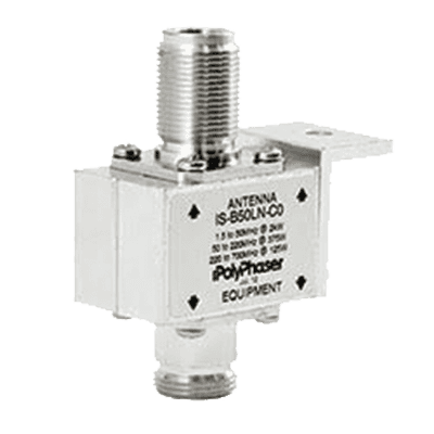 Protector Coaxial RF / 125-1000 MHz / 50 Ω / Conectores N Hembra / Bloqueo DC