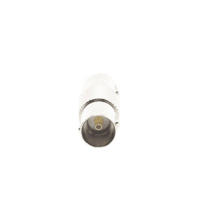 Adaptador Tipo Barril para 75 Ohm, de Conector BNC Hembra a BNC Hembra, Níquel/ Oro/ Teflón.