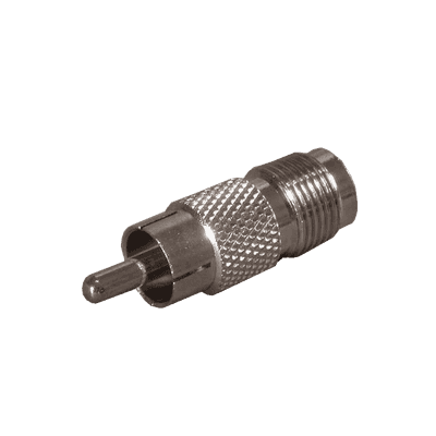 Adaptador de TNC Hembra a RCA Macho Tipo Fono para Aplicaciones de Audio y Video, Níquel/Oro/Teflón