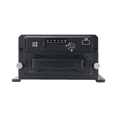 DVR Móvil / Multiplataforma / 4 Canales AHD 2 Megapixel + 4 canales IP / Almacenamiento en HDD / H.265 / Soporta 4G / WiFi / GPS