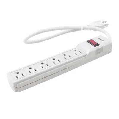 Multicontacto con Supresor de Picos 270 Joules, Voltaje de Entrada: 127 Vca NEMA 5-15P, Con 6 Salidas NEMA 5-15R.